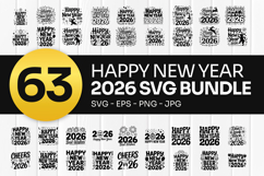 2026 Happy New Year svg Bundle, happy new year png Product Image 1