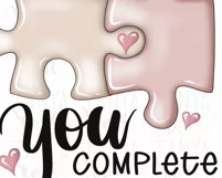 You Complete Me Png | Valentine Hearts | Digital File Product Image 10