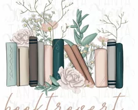 Booktrovert Png | Sublimation File | Flowers Books Product Image 10