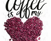 Coffee Is My Valentine | Digital Download | Pink Heart Png Product Image 10