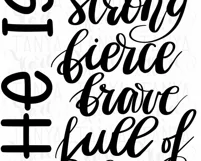 She Is Strong Fierce Brave Full Of Fire, Sublimation Design Product Image 11