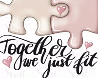 Valentine's Day | Together We Just Fit | Digital Png Product Image 9
