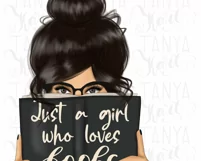 Just A Girl Who Loves Books | Book Lover Sublimation Design Product Image 8