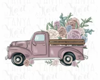 Truck With Flowers | St Valentines Day | Light Pink Product Image 10