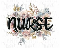 Nurse Flowers Png | Nurse Sublimation | Digital Download Product Image 11