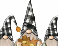 Fall Gnomes Png Pumpkin Autumn Leaves Buffalo Plaid Product Image 3