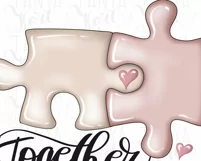 Valentine's Day | Together We Just Fit | Digital Png Product Image 10