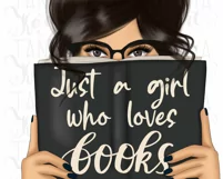 Just A Girl Who Loves Books | Book Lover Sublimation Design Product Image 9