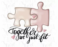 Valentine's Day | Together We Just Fit | Digital Png Product Image 11