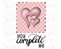 You Complete Me Png | Valentines Day | Love Couples Design Product Image 12