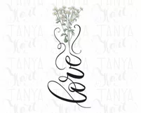 Love Wild Flower Png | Sublimation Designs Minimalistic Product Image 11