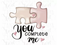 You Complete Me Png | Valentine Hearts | Digital File Product Image 11