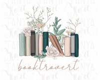 Booktrovert Png | Sublimation File | Flowers Books Product Image 11