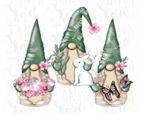 Floral Gnome Png | Sublimation Design | Three Girls Bloom Product Image 7