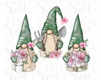 Spring Gnome Png | Sublimation Design | Trio Garden Gnome Product Image 7