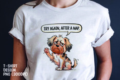 Watercolor sarcastic dog t-shirt sublimation png Product Image 1