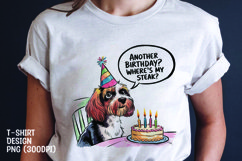 Watercolor sarcastic dog t-shirt sublimation png Product Image 1