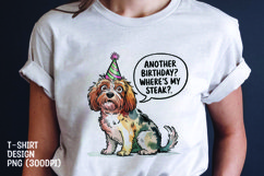Watercolor sarcastic dog t-shirt sublimation png Product Image 1