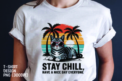 CAT SARCASTIC QUOTE SUBLIMATION T-SHIRT DESIGN Product Image 1