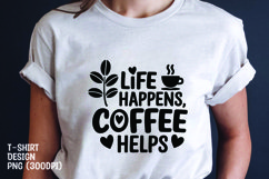 Sarcastic Coffee quote sublimation tshirt design Product Image 1