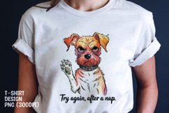 Watercolor sarcastic dog t-shirt sublimation png Product Image 1