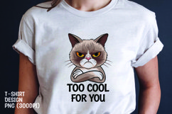 CAT SARCASTIC QUOTE SUBLIMATION T-SHIRT DESIGN Product Image 1