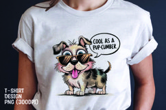 Watercolor sarcastic dog t-shirt sublimation png Product Image 1