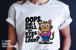 CAT SARCASTIC QUOTE SUBLIMATION T-SHIRT DESIGN Product Image 1