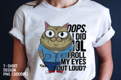CAT SARCASTIC QUOTE SUBLIMATION T-SHIRT DESIGN Product Image 1