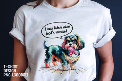 Watercolor sarcastic dog t-shirt sublimation png Product Image 1