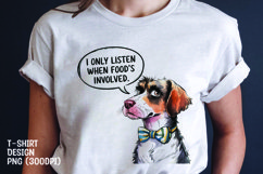 Watercolor sarcastic dog t-shirt sublimation png Product Image 1