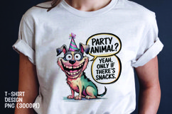 Watercolor sarcastic dog t-shirt sublimation png Product Image 1
