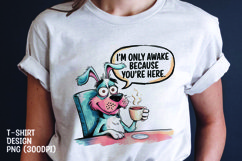 Watercolor sarcastic dog t-shirt sublimation png Product Image 1