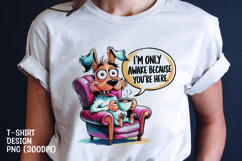Watercolor sarcastic dog t-shirt sublimation png Product Image 1