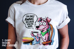 Watercolor sarcastic dog t-shirt sublimation png Product Image 1