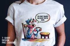 Watercolor sarcastic dog t-shirt sublimation png Product Image 1