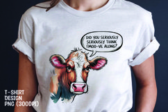 Watercolor sarcastic dog t-shirt sublimation png Product Image 1