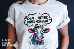 Watercolor sarcastic dog t-shirt sublimation png Product Image 1