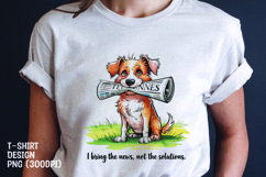Watercolor sarcastic dog t-shirt sublimation png Product Image 1