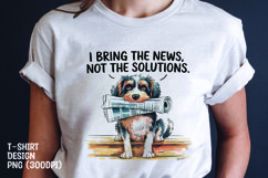Watercolor sarcastic dog t-shirt sublimation png Product Image 1