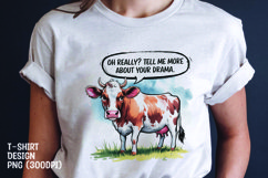 Watercolor sarcastic dog t-shirt sublimation png Product Image 1