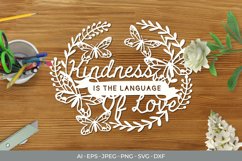 Kindness is The Language of Love Papercut Product Image 1