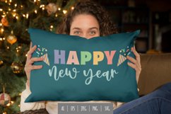 Colorful Happy New Year Design with Party Poppers Product Image 1