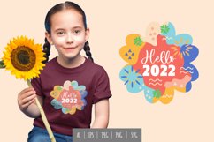 Hello 2022 in Colorful Flower Shaped Design Product Image 1