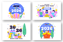 12 Happy New Year 2026 Illustration Product Image 4