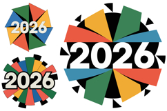 Geometric New Year 2026 Celebration Vector Set Product Image 1