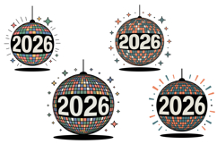 New Year&#039;s Disco Ball 2026 Set Product Image 1