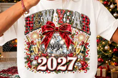 New Year 2027 Glam Disco Ball Christmas Party PNG Product Image 3