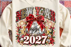 New Year 2027 Glam Disco Ball Christmas Party PNG Product Image 4