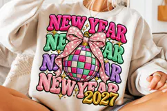 New Year 2027 PNG, Latch Hook Yarn Crochet Design Product Image 3